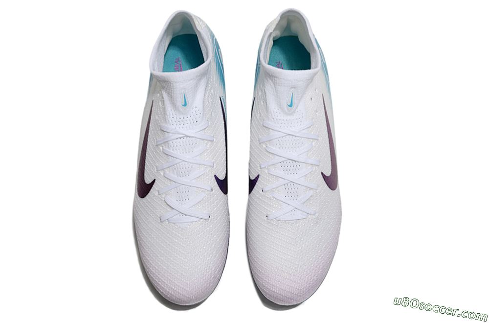 Nike Air Zoom Mercurial Superfly 10 Elite SG Soft Ground Soccer Cleats - White/Purple/Blue 4