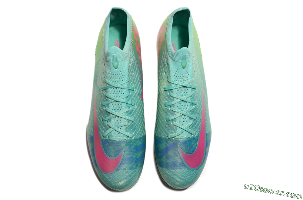 Nike Air Zoom Mercurial Vapor 16 Elite SG Soft Ground Soccer Cleats - Jade/Pink/Blue 4
