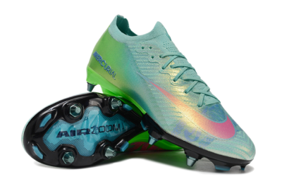 Nike Air Zoom Mercurial Vapor 16 Elite SG Soft Ground Soccer Cleats - Jade/Pink/Blue