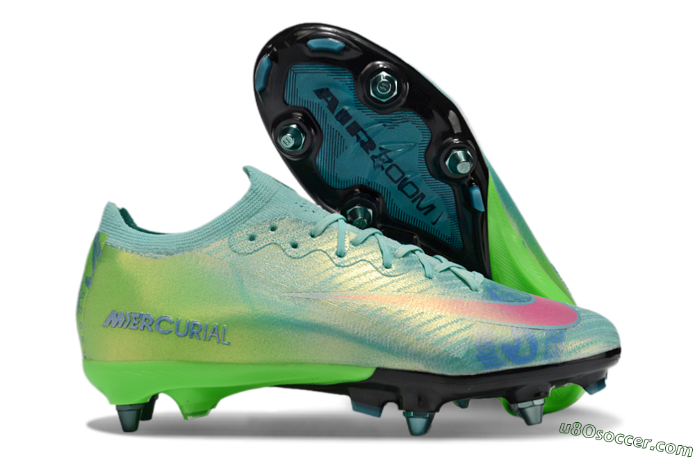 Nike Air Zoom Mercurial Vapor 16 Elite SG Soft Ground Soccer Cleats - Jade/Pink/Blue 1