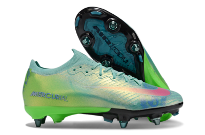 Nike Air Zoom Mercurial Vapor 16 Elite SG Soft Ground Soccer Cleats - Jade/Pink/Blue