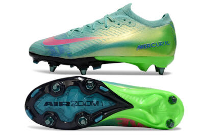 Nike Air Zoom Mercurial Vapor 16 Elite SG Soft Ground Soccer Cleats - Jade/Pink/Blue