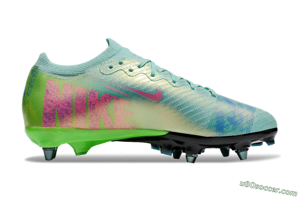 Nike Air Zoom Mercurial Vapor 16 Elite SG Soft Ground Soccer Cleats - Jade/Pink/Blue 7