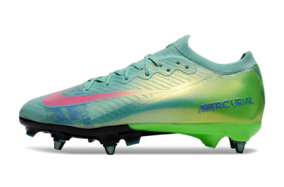 Nike Air Zoom Mercurial Vapor 16 Elite SG Soft Ground Soccer Cleats - Jade/Pink/Blue