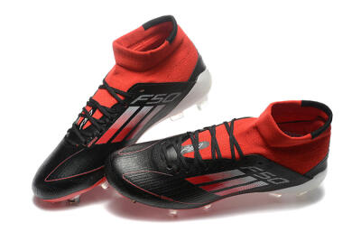 Adidas F50 Elite Mid FG Firm Ground Soccer Cleats - Black/Red/White