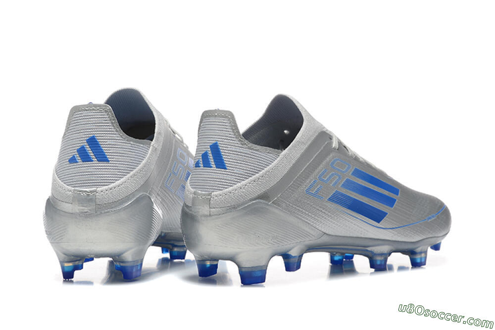 Adidas F50 Elite FG Firm Ground Soccer Cleats - Silver/Blue 5