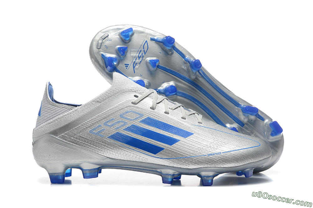 Adidas F50 Elite FG Firm Ground Soccer Cleats - Silver/Blue 1