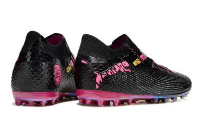 Puma Future Ultimate MG Multi Ground Soccer Cleats - Black/Pink/Yellow