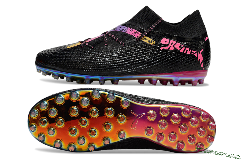 Puma Future Ultimate MG Multi Ground Soccer Cleats - Black/Pink/Yellow 0