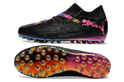 Puma Future Ultimate MG Multi Ground Soccer Cleats - Black/Pink/Yellow