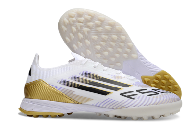 Adidas F50 Pro TF Artificial Turf Soccer Shoes - White/Black/Yellow