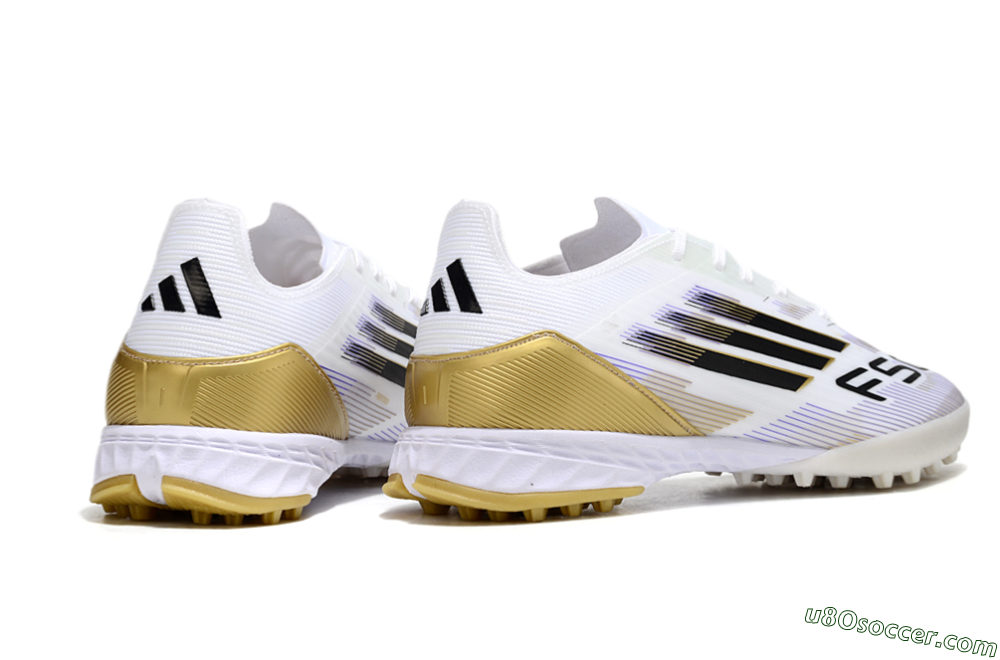 Adidas F50 Pro TF Artificial Turf Soccer Shoes - White/Black/Yellow 5