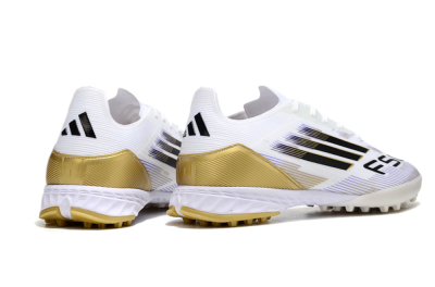 Adidas F50 Pro TF Artificial Turf Soccer Shoes - White/Black/Yellow