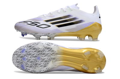 Adidas F50 Elite FG Firm Ground Soccer Cleats - White/Black/Yellow