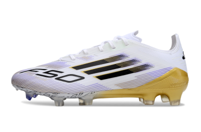 Adidas F50 Elite FG Firm Ground Soccer Cleats - White/Black/Yellow
