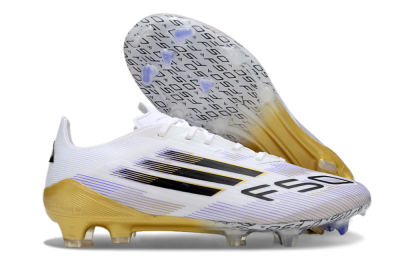 Adidas F50 Elite FG Firm Ground Soccer Cleats - White/Black/Yellow