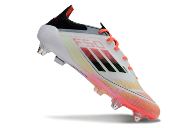 Adidas F50 Elite SG Soft Ground Soccer Cleats - White/Red/Yellow/Black