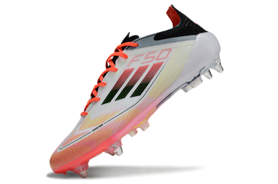 Adidas F50 Elite SG Soft Ground Soccer Cleats - White/Red/Yellow/Black
