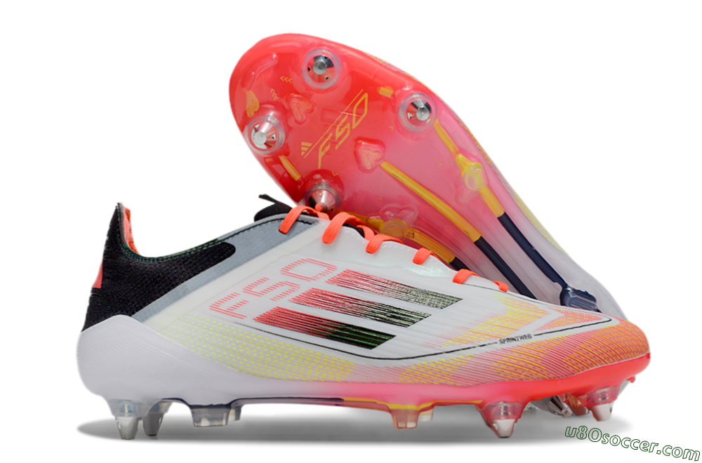 Adidas F50 Elite SG Soft Ground Soccer Cleats - White/Red/Yellow/Black 1