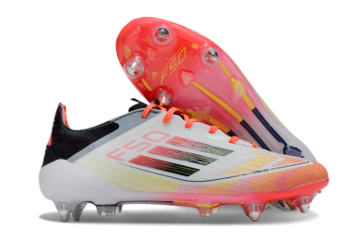 Adidas F50 Elite SG Soft Ground Soccer Cleats - White/Red/Yellow/Black