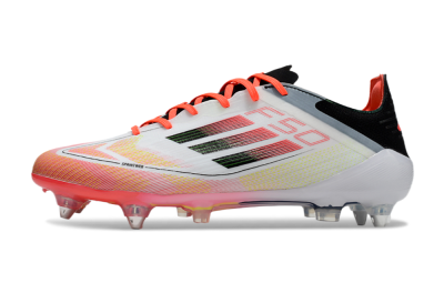 Adidas F50 Elite SG Soft Ground Soccer Cleats - White/Red/Yellow/Black