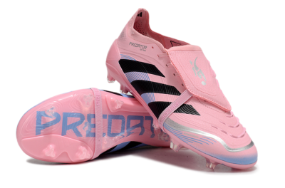 Adidas Predator Elite 25 Foldover Tongue FG Firm Ground Soccer Cleats - Pink/Black/Blue