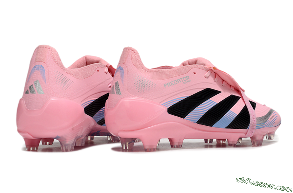 Adidas Predator Elite 25 Foldover Tongue FG Firm Ground Soccer Cleats - Pink/Black/Blue 6