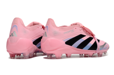 Adidas Predator Elite 25 Foldover Tongue FG Firm Ground Soccer Cleats - Pink/Black/Blue