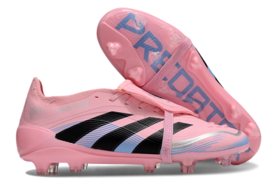 Adidas Predator Elite 25 Foldover Tongue FG Firm Ground Soccer Cleats - Pink/Black/Blue
