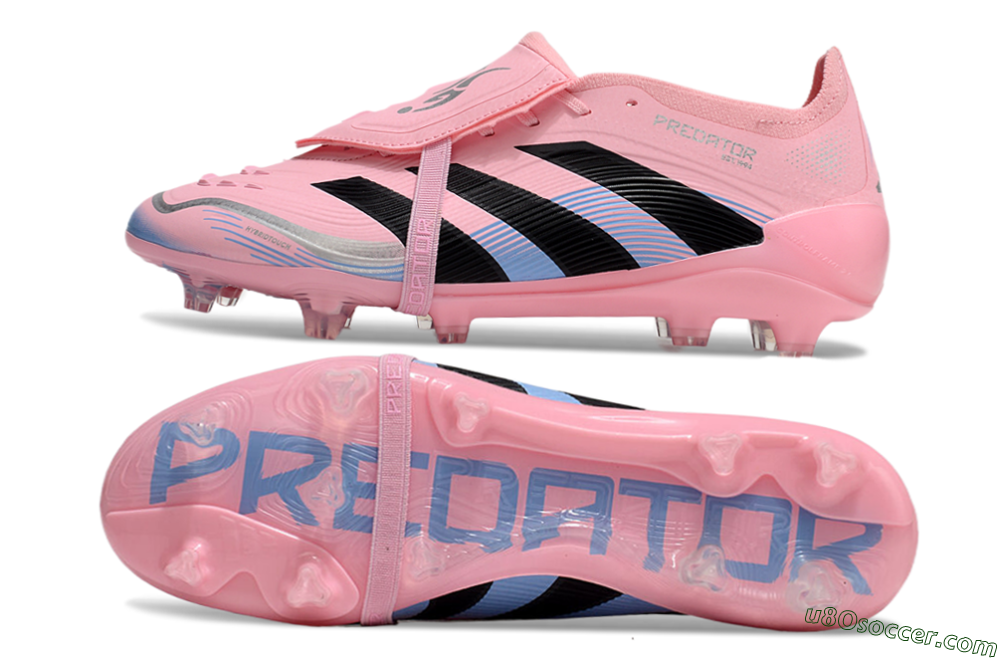 Adidas Predator Elite 25 Foldover Tongue FG Firm Ground Soccer Cleats - Pink/Black/Blue 0