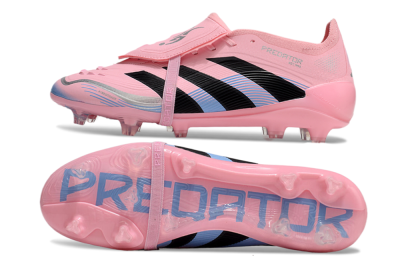 Adidas Predator Elite 25 Foldover Tongue FG Firm Ground Soccer Cleats - Pink/Black/Blue