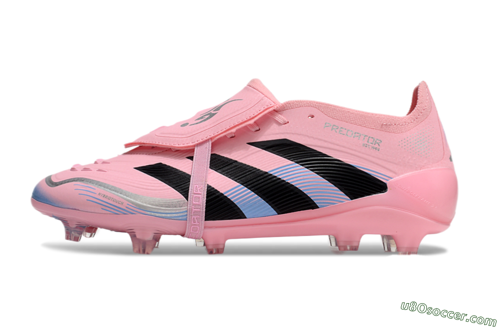 Adidas Predator Elite 25 Foldover Tongue FG Firm Ground Soccer Cleats - Pink/Black/Blue 2