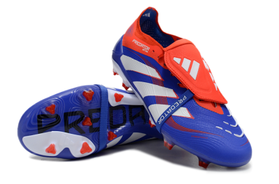Adidas Predator Elite 25 Foldover Tongue FG Firm Ground Soccer Cleats - Blue/White/Red
