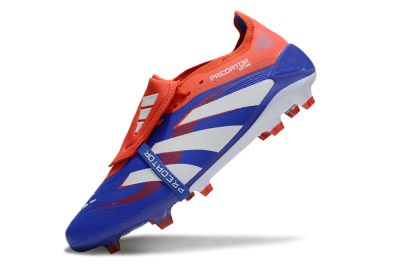 Adidas Predator Elite 25 Foldover Tongue FG Firm Ground Soccer Cleats - Blue/White/Red