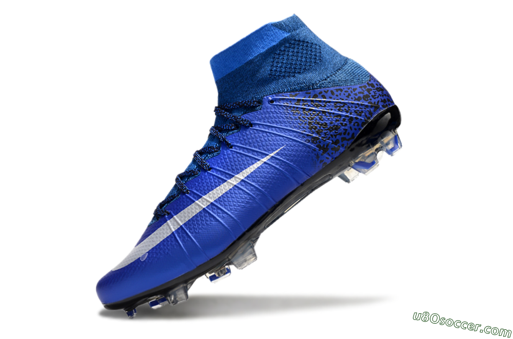 Nike Mercurial Superfly 4 CR7 FG Firm Ground Soccer Cleats - Blue/White/Black 5