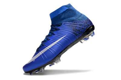 Nike Mercurial Superfly 4 CR7 FG Firm Ground Soccer Cleats - Blue/White/Black
