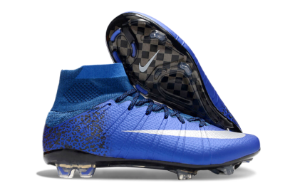Nike Mercurial Superfly 4 CR7 FG Firm Ground Soccer Cleats - Blue/White/Black