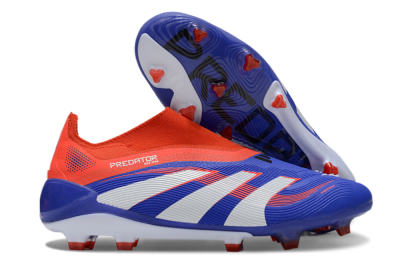 Adidas Predator 25 Elite Laceless FG Firm Ground Soccer Cleats - Blue/White/Red