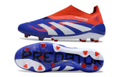 Adidas Predator 25 Elite Laceless FG Firm Ground Soccer Cleats - Blue/White/Red