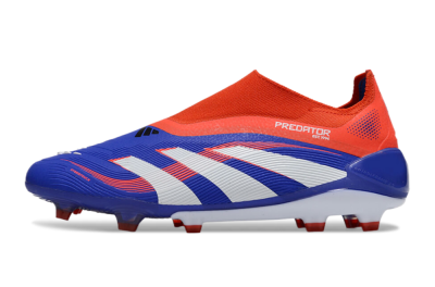 Adidas Predator 25 Elite Laceless FG Firm Ground Soccer Cleats - Blue/White/Red