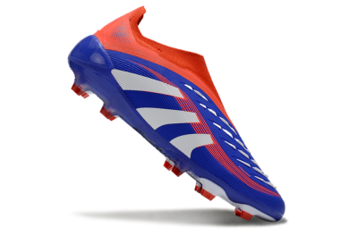 Adidas Predator 25 Elite Laceless FG Firm Ground Soccer Cleats - Blue/White/Red