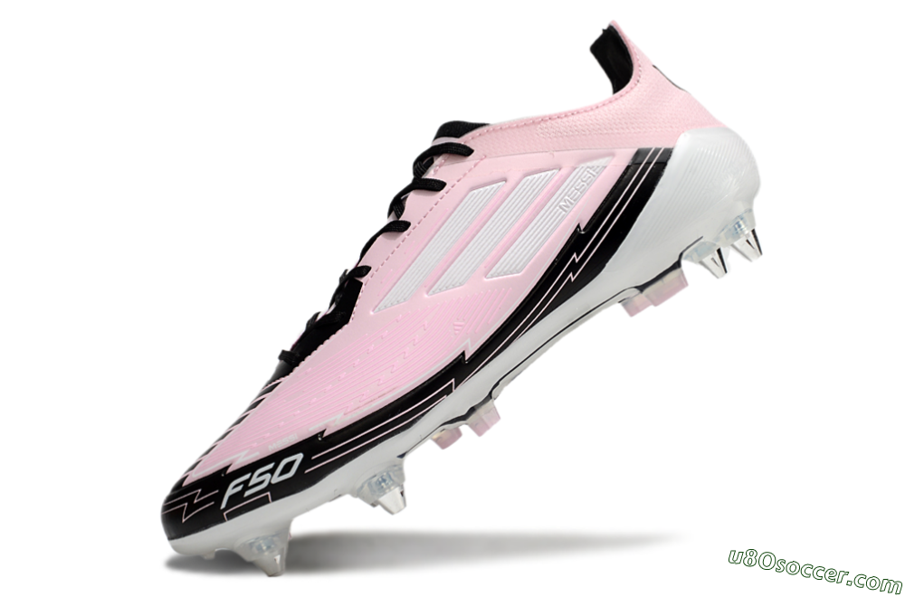 Messi x Adidas F50 Elite SG Soft Ground Soccer Cleats - Pink/White/Black 5