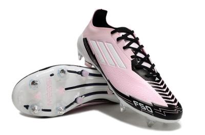 Messi x Adidas F50 Elite SG Soft Ground Soccer Cleats - Pink/White/Black