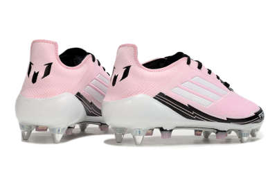 Messi x Adidas F50 Elite SG Soft Ground Soccer Cleats - Pink/White/Black