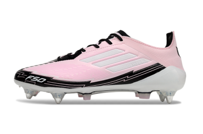 Messi x Adidas F50 Elite SG Soft Ground Soccer Cleats - Pink/White/Black