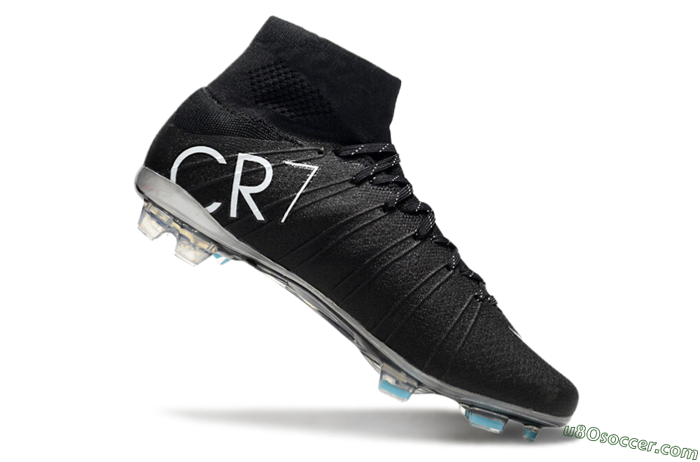 Nike Mercurial Superfly 4 CR7 FG Firm Ground Soccer Cleats - Black/White/Blue 4