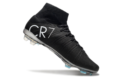 Nike Mercurial Superfly 4 CR7 FG Firm Ground Soccer Cleats - Black/White/Blue