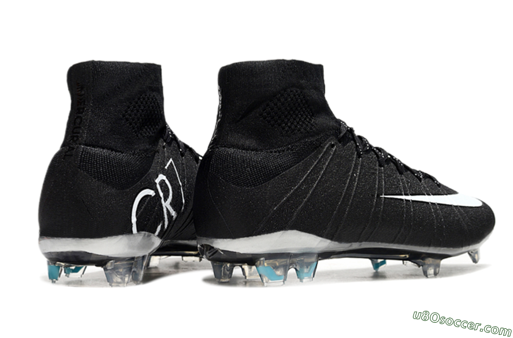 Nike Mercurial Superfly 4 CR7 FG Firm Ground Soccer Cleats - Black/White/Blue 6