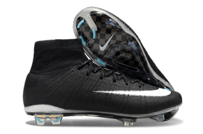 Nike Mercurial Superfly 4 CR7 FG Firm Ground Soccer Cleats - Black/White/Blue