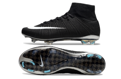 Nike Mercurial Superfly 4 CR7 FG Firm Ground Soccer Cleats - Black/White/Blue
